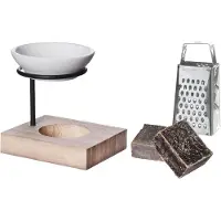 Ideas 4 Seasons Ideas4seasons Amberblokjes/geurblokjes cadeauset - musk - inclusief geurbrander en mini rasp - Geurbranders