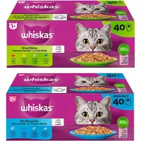 Whiskas weekbundel vlees + vis - natvoer - 6800g