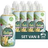 Robijn 8x Wasverzachter Kokos Sensation 33 Wasbeurten 825 Ml