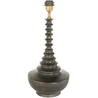 Anne Light & Home Lampenvoet Bois 3677ZW zwart bruin zonder lampenkap
