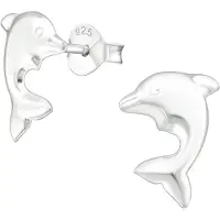 Montebello Oorbellen Dolfijn - 925 Zilver E-Coating - Dier - 8x11mm