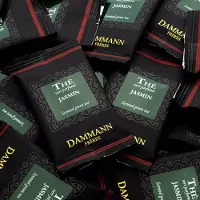 Dammann Frères Dammann - Groene jasmijn thee Maxi pack 50 verpakte cristal zakjes - composteerbare theebuiltjes