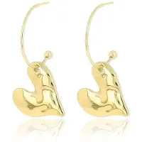 Oozoo Gold coloured earrings with heart