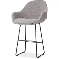 Nolon Nino-mae barkruk bouclé zwart onderstel 65 cm