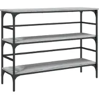 vidaXL Wandtafel 100x32x75 cm bewerkt hout grijs sonoma eikenkleurig