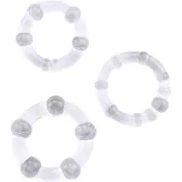 CHISA GK Power - Beaded Cockringen Set - 3 stuks - Transparant