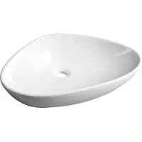 Sapho Teruel asymmetrische waskom 60x40cm wit glans