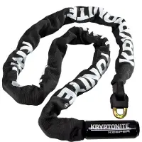 Kryptonite Keeper 712-ketting met Geïntegreerd Combinatieslot – Kettingslot Fiets – Fietsslot Elektrische Fiets – 120 cm – Staal – Zwart