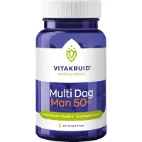 Vitakruid Multi Dag Man 50+ 100% Vegan Tabletten