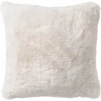 Dutch decor - ZAYA - Sierkussen 60x60 cm - bontlook - effen kleur - Snow White - wit