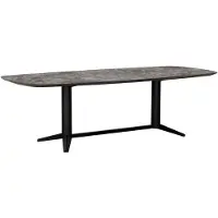 DTP Home Dining table Soho rectangular 260 MORTEX,76x260x110 cm, mortex top (Zwart, 260x110x76cm)