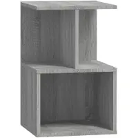 vidaXL Nachtkastje 35x35x55 cm bewerkt hout grijs sonoma eikenkleurig