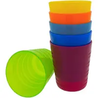 Benza 144 x Kunststof onbreekbare drinkbekers - BPA-vrij - 6 kleuren - 240 ml