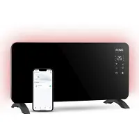 FlinQ Slimme Paneelverwarmer met WiFi - Verwarming elektrisch - Verwarmingspaneel - Elektrische kachel - Convectorkachel - Portable Heater - 2000W - Zwart
