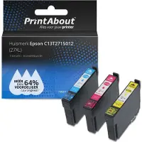 PrintAbout Inktcartridge C13T2715012 (27XL) 3-kleuren Multipack geschikt voor Epson