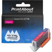 PrintAbout Inktcartridge CLI-571M Magenta geschikt voor Canon