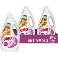 Omo 2x Vloeibaar Wasmiddel Kleur 75 Wasbeurten 3750 Ml