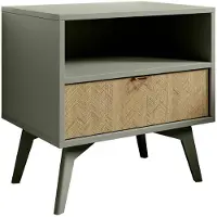 Meubella Nachtkastje groen 54x38x54 cm met lade