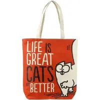 Puckator Katoenen tas met rits en voering - Simon's Cat