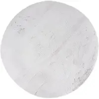 Dutch XXL Rond Hoogpolig Vloerkleed | Tapijt | Heaven | Zilver | 120x120 cm