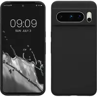 Kwmobile telefoonhoesje geschikt voor Google Pixel 8 Pro - Hoesje met siliconen coating - Smartphone case in mat zwart