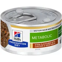 Hill's Pet Nutrition Hill's Prescription Diet Feline Metabolic Weight Loss & Maintenance Stew with Chicken & Vegetables| 24 x 82 g
