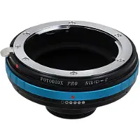 Fotodiox Pro Lens Adapter Nikon F Mount G-Type D/SLR Lens to C-Mount (1" Screw Mount) Cine & CCTV (with Built-In Aperture Control Dial) (NikG-C-Pro)