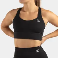 ZEUZ Sport BH Dames - Sportbh, Shock Absorber Sportbeha - Sport BRA voor Fitness & CrossFit - Beha Top - 70% Nylon & 30% Elastaan - Zwart - Maat XS