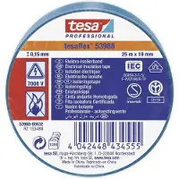 TESA isolatietape pvc blauw 19mm (25mtr) (1 rol)