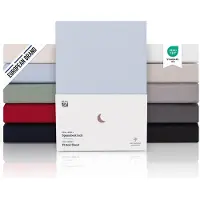 Blumtal Hoeslaken Premium Jersey - 90 x 200 cm - tot 40 cm Matrashoogte - Lichtblauw - 100% Katoen - Boxspring