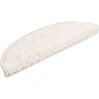 vidaXL Trapmatten 15 st 56x17x3 cm Wit Halfrond