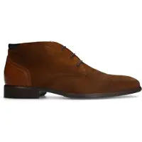 Van lier Cognac suède veterboots | Maat 43