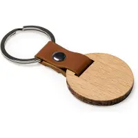 Roly 5 pack Ronde houten sleutelhanger / lasergraveerbaar
