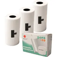 Pora&co Stickerpapier voor Mini Fotoprinter, 3 rollen