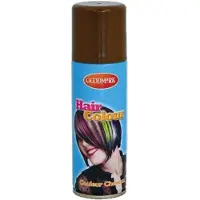 Merkloos Carnaval verkleed haarverf/spray - bruin - 125 ml - alle leeftijden - Verkleedhaarkleuring