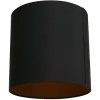 Mexlite Zwart fijn Linnen Lampenkap K1563SS met E27 support en goudkleurige binnenkant.