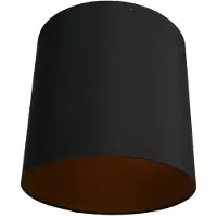 Mexlite Zwart fijn Linnen Lampenkap K1564SS met E27 support en goudkleurige binnenkant.