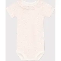 Petit Bateau Babybody met korte mouwen en kraagje van katoen Meisjes Rompertje - Maat 80