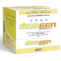 Gen Evo Piña Colada Energy Gels Box 75g 12 Units Transparant