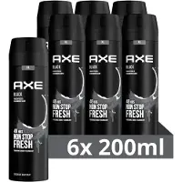 Axe - Deodorant Bodyspray - Black XL - 6 x 200 ml - Voordeelverpakking
