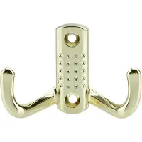 Intirilife dubbele jashaken in goud - design korte jashaken metalen wandhaken muurbevestiging voor kleding jassen vintage
