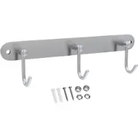 Intirilife roestvrijstalen kapstok model c - 3 haken - jashaken in 5 verschillende designs kledinghaken garderobe