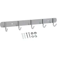 Intirilife roestvrijstalen kapstok model e - 7 haken - jashaken in 5 verschillende designs kledinghaken garderobe