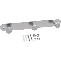 Intirilife roestvrijstalen kapstok model a - 6 haken - jashaken in 5 verschillende designs kledinghaken garderobe