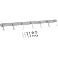 Intirilife roestvrijstalen kapstok model c - 7 haken - jashaken in 5 verschillende designs kledinghaken garderobe