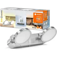 Ledvance SUN@Home Bathroom LED wandspot 2-lamps Bathroom, dimbaar, alu / grijs / zink, Badkamer, metaal, Modern