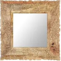 vidaXL Spiegel 50x50 cm massief mangohout