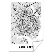 PosterMonkey Poster Frankrijk - Lorient - Stadskaart - Plattegrond - Kaart - 60x90 cm