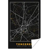 PosterMonkey Poster Goud - Tongeren - Plattegrond - Stadskaart - Kaart - 60x90 cm
