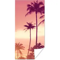PosterMonkey Poster Lucht - Palmboom - Avond - Natuur - Tropisch - 20x40 cm